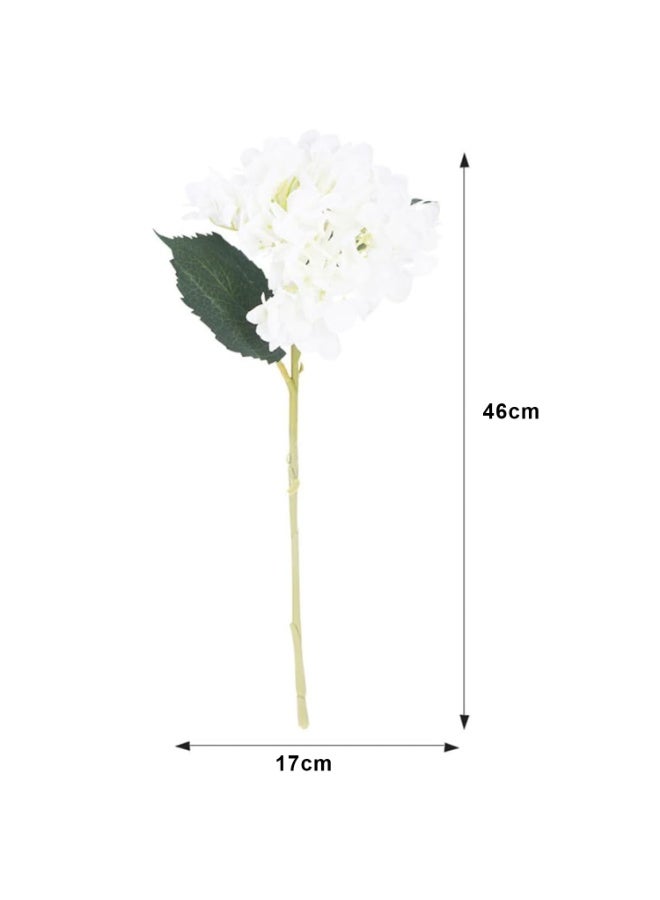 SRLIWHITE 4PCS Artificial Hydrangea Flowers,  Realistic Silk Bouquet, 2 White and 2 Blue for Wedding Centerpieces, Home and Indoor Outdoor Decoration（46cm） - Image 4